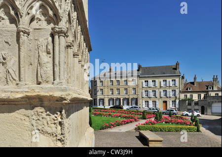 Detail der Kathedrale Saint-Omer / Cathédrale Notre-Dame de Saint-Omer am Sint-Omaars, Nord-Pas-de-Calais, Frankreich Stockfoto