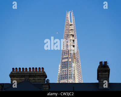 Die Scherbe, Southwark Schornstein und Weitergabe Verkehrsflugzeug, London 2 Stockfoto