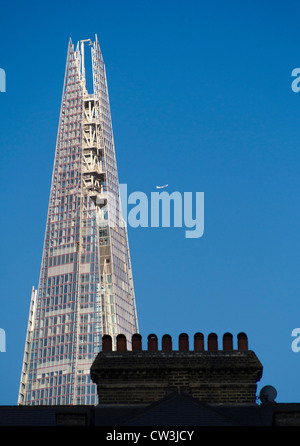 Die Scherbe, Southwark Schornstein und Weitergabe Verkehrsflugzeug, London 3 Stockfoto