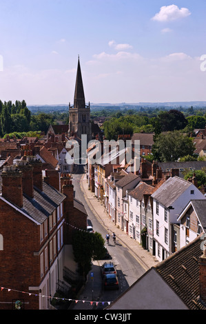 St. Helen's Street, Abingdon-on-Thames, Oxfordshire, UK vom Dach der County Hall Museum Stockfoto