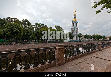 St. Nikolaus-Marine-Kathedrale in Sankt Petersburg Stockfoto