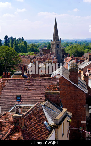 St. Helen's Street, Abingdon-on-Thames, Oxfordshire, UK vom Dach der County Hall Museum Stockfoto