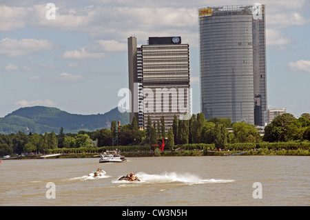 DHL und UNO-Gebäude, Bonn, Deutschland. Stockfoto