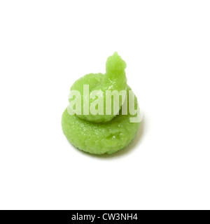 Wasabi isoliert auf weißem Hintergrund Stockfoto