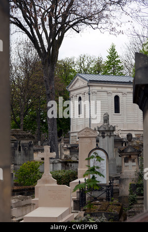 Gräber im Friedhof Pere Lachaise, Paris, Frankreich Stockfoto