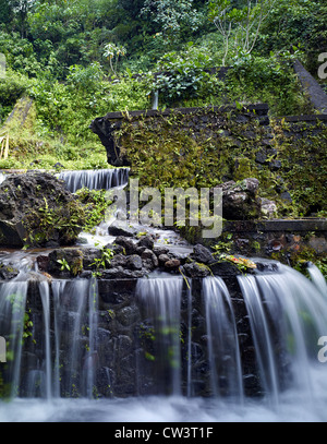 Das heilige Wasser Tempel Pura Mengening. Die Gewässer hier fließen nach unten durch die Subaks von Tampaksiring. Stockfoto