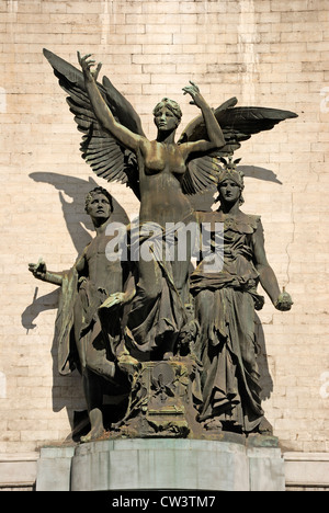 Brüssel, Belgien. Auf der Fassade des Musees Royeaux des Beaux-arts Detail Stockfoto