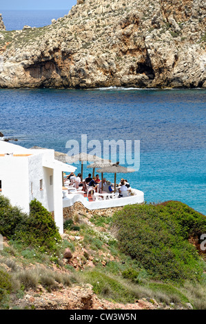 Bar und Restaurant in Cala Morell Menorca Spanien Stockfoto
