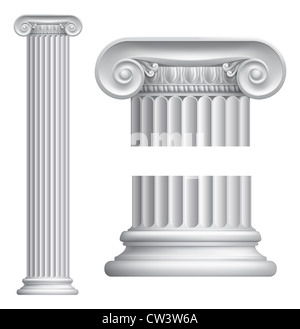 Darstellung der klassischen griechischen oder römischen ionische Säule