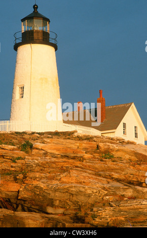 Pemaquid Leuchtturm, Maine Stockfoto