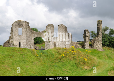 Ruinen von Newcastle Emlyn Burg Carmarthenshire Wales Cymru UK GB Stockfoto