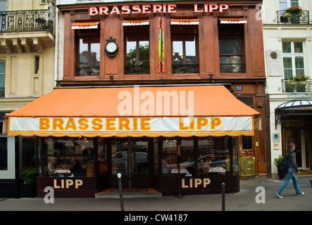 Brasserie Lipp in 6. 6. Arrondisement Stockfoto