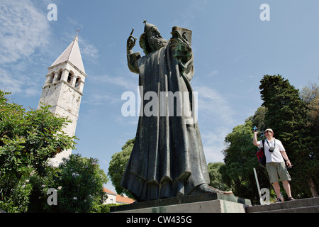 Statue des Grgur Ninski (Gregor von Nin). Split, Dalmatien, Kroatien Stockfoto