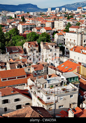 Blick vom Bell Tower von Saint Domnicus Kathedrale. Split, Kroatien. Stockfoto