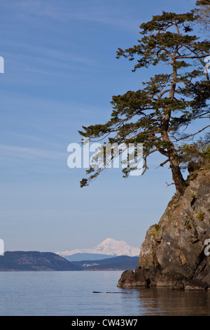 USA, Washington State, Mount Baker von San Juan Inseln Stockfoto