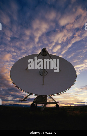 VLA Very Large Array-Radioteleskop-Gericht in der Abenddämmerung Stockfoto