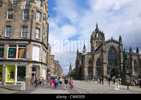 St Giles Cathedral und die Royal Mile, Altstadt, Edinburgh, Schottland, UK, GB, britische Inseln, Europa Stockfoto
