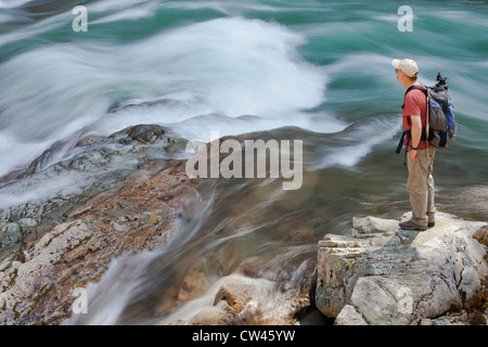 USA, Washington State, seinem, Agnes Creek, touristischen Blick auf Wasser Stockfoto