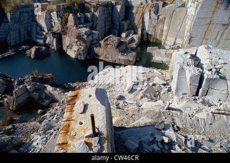 Granitsteinbruch Stockfoto