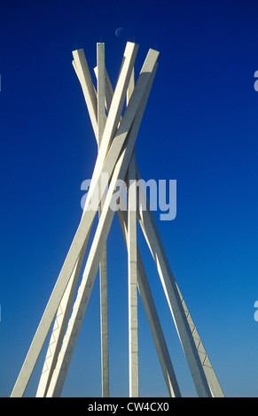 Skulptur aus Beton Tipi in SD Rastplatz Stockfoto