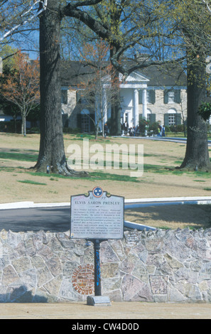 Eingang zum Graceland, Heimat von Elvis Presley, Memphis, TN Stockfoto