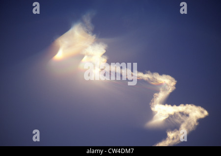 Rakete Dampf In Himmel, Vandenberg Air Force Base, Kalifornien Stockfoto