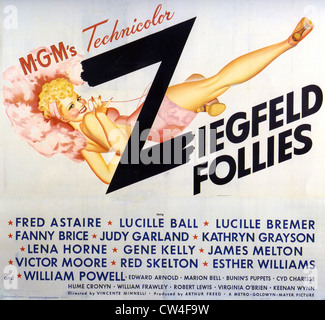 ZIEGFELD FOLLIES Poster für 1946 MGM film Musical mit Fred Astaire und Judy Garland Stockfoto