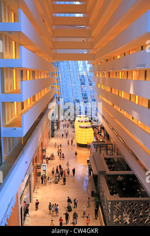 Innere des Marina Bay Sands luxuriöse fünf-Sterne-Hotel. Stockfoto