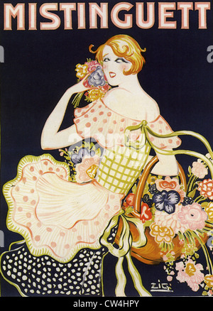 MISTINGUETT (1875 – 1956), französische Schauspielerin und Sängerin über 1925 Stockfoto