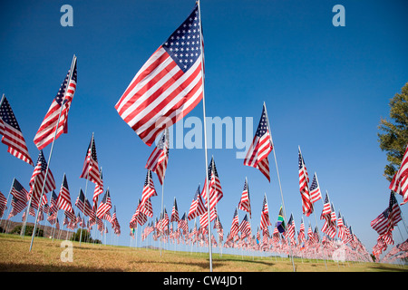 Malibu CA 3000 Flaggen, 11. September 2009, Stockfoto