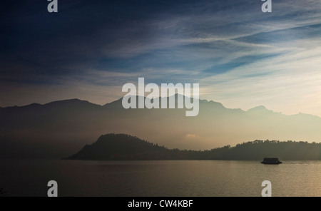 Abenddämmerung Blick, Comer See, Italien Stockfoto