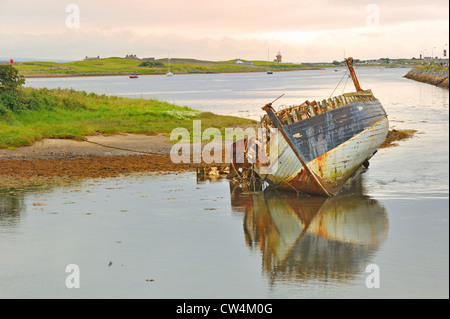 Altes Fischerboot in Irland Stockfoto