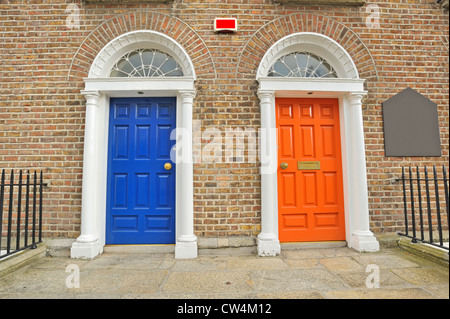 Georgische Türen in Dublin Stockfoto