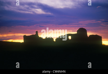 Chaco Canyon indischen Ruinen bei Sonnenuntergang, nordwestlichen NM Stockfoto