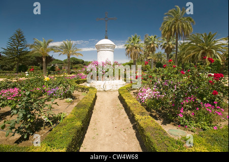 Gärten des 15. Jahrhunderts Franziskaner Monasterio de Santa María De La Rábida Palos De La Frontera Weltkulturerbe Menschheit in Huelva Stockfoto