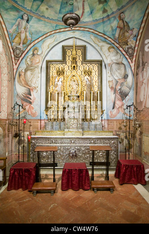 Das Alter Kapelle Jungfrau zu unserer lieben Frau Wunder Kirche wo Christopher Columbus vor seiner Reise Nacht betete.  15. Jahrhundert Stockfoto