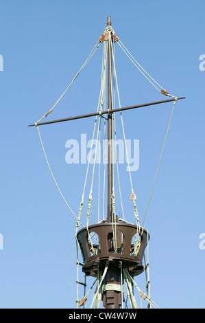 Full-Size Repliken Christopher Columbus Schiffe Santa Maria Pinta oder Niña Muelle de Las Carabelas Palos De La Frontera - La Stockfoto