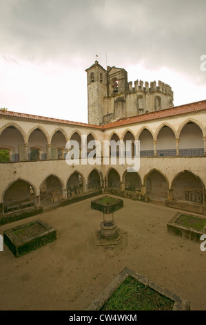 Tomar-Templerburg Kirche und Kloster Ritter Christi gegründet von Gualdim Pais in 1160 AD Unesco World Heritage Site in Tomar Stockfoto