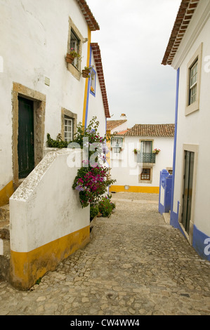 Engen Gassen von Obidos 300 v. Chr., Portugal von den Kelten gegründet Stockfoto