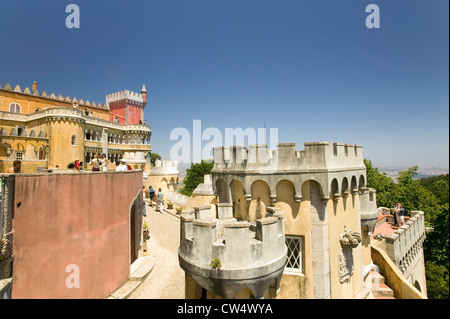 Da Pena Königspalast Palácio da Pena oder '' Castelo da Pena'' wie es häufiger bekannt vollständigste und bemerkenswerte Beispiel Stockfoto