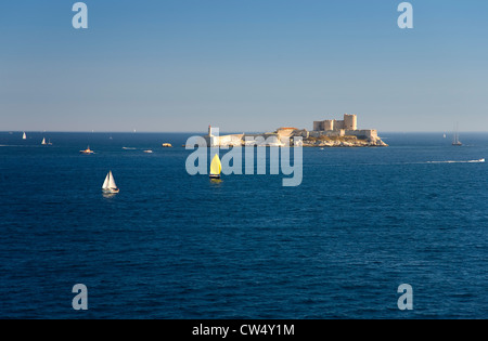 Chateau d in Bucht von Marseille, Marseille, Provence, Frankreich am Mittelmeer Stockfoto