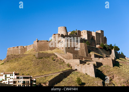 Parador de Cardona, 9. Jahrhundert mittelalterliche Hang Burg, in der Nähe von Barcelona, Katalonien, Cardona, Spanien Stockfoto