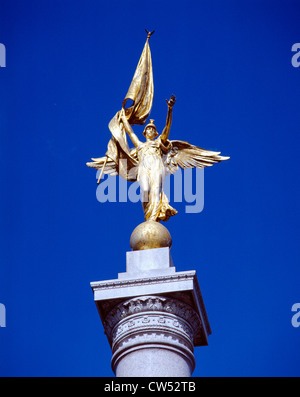 Goldene Statue auf World War I Memorial, Washington DC Stockfoto