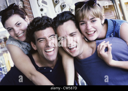 Porträt von zwei junge Paare Lächeln Stockfoto