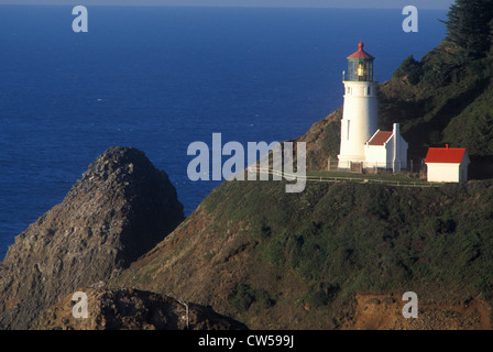 Heceta Head Lighthouse an Heceta Head State Park, OR, USA Stockfoto