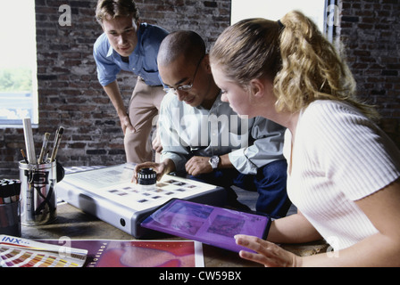 Führungskräfte in Unternehmen arbeiten Stockfoto