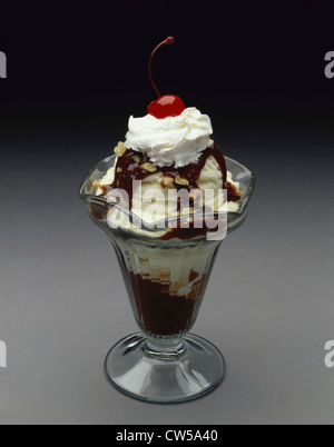 Nahaufnahme von einem Eisbecher Stockfoto