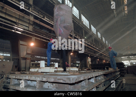 Fabrik elektrischer Stahlhuette bei Kvaerner IMGB in Bukarest, Rumänien Stockfoto