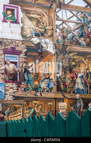 Fresque du Petit Champlain, Quebec City Stockfoto