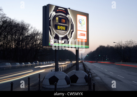 Berlin - Werbung der Uhrenhersteller Casio World Cup 2006 Stockfoto